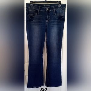 BLUE Epic Jeans Sz 14 Long, stretchy denim, Bootcut